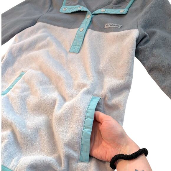 SALE! Columbia Fleece Sweatshirt - Size Small - Like New - Gray, Quarter Snap Up - Picture 9 of 14